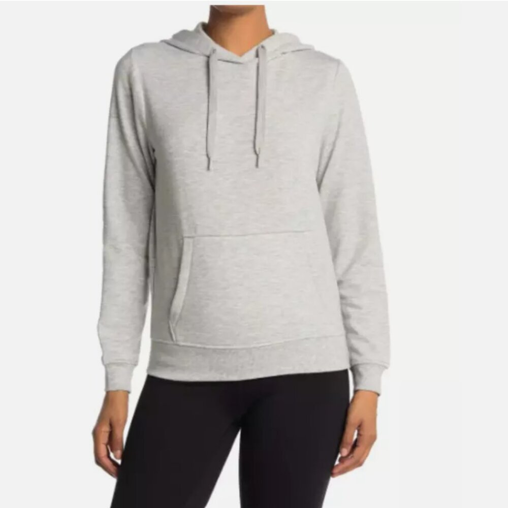 90 Degree By Reflex Women's Hoodie With Solid Kangaroo Packet Grey Size M 00204